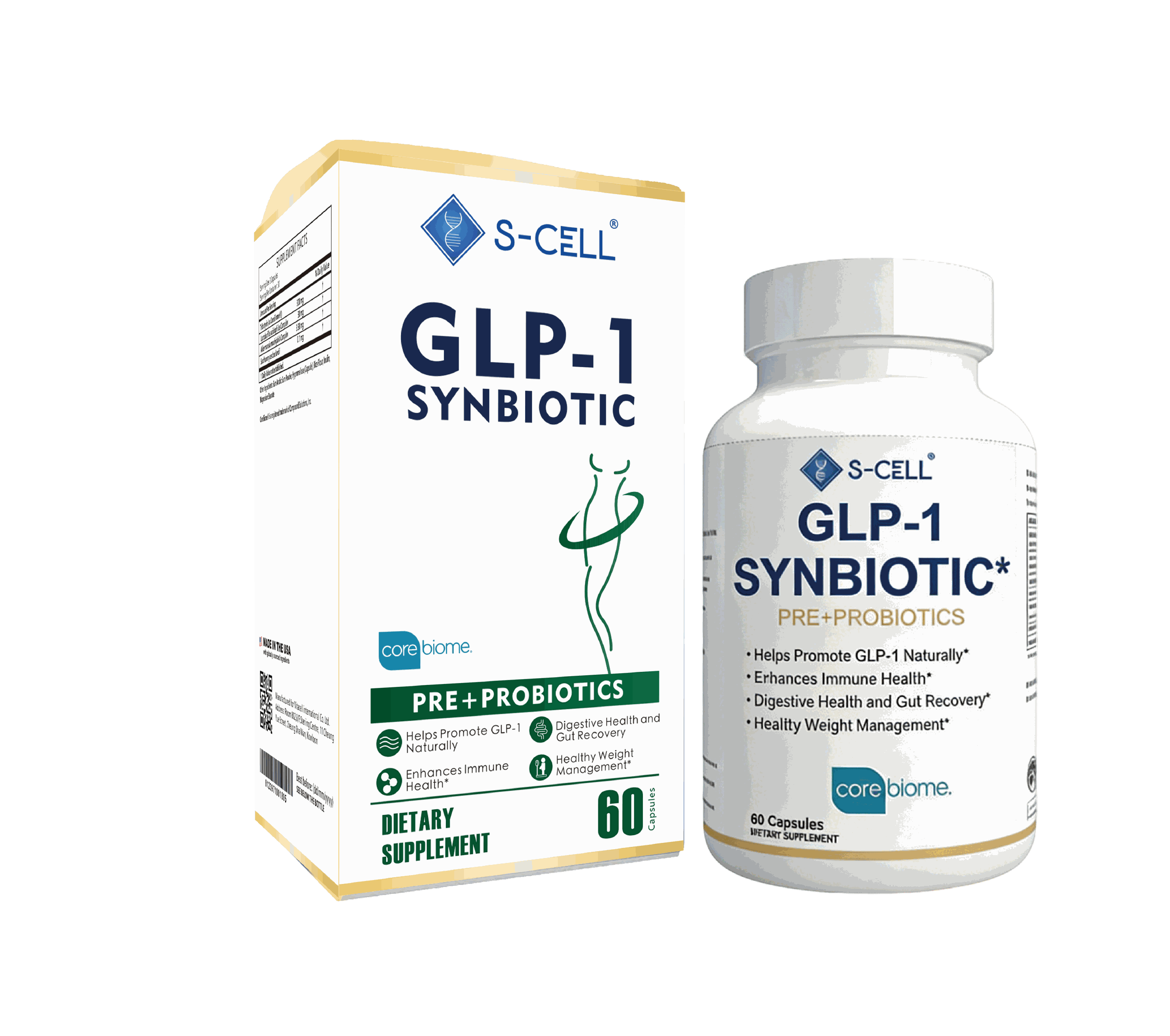 S-CELL GLP-1 Synbiotics益生元黃金三角體重管理產品